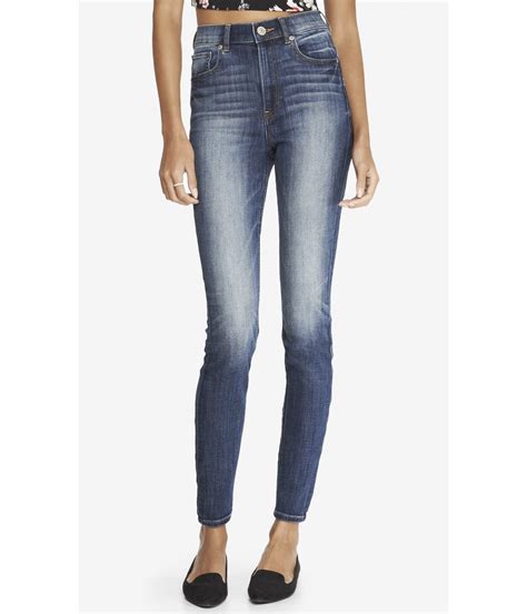 Lyst Express Super High Waisted Jean Legging In Blue