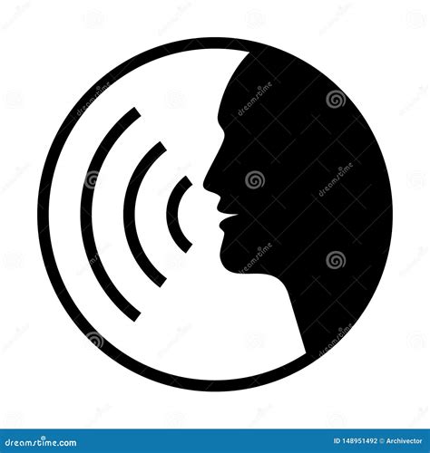 Voice Human Graphic Sign In The Circle Stock Vector Illustration Of