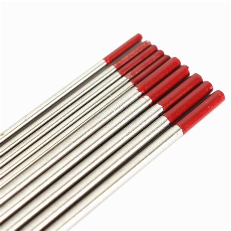 Pcs Wt X Mm Tig Welding Tungsten Electrodes Red Tip Rods