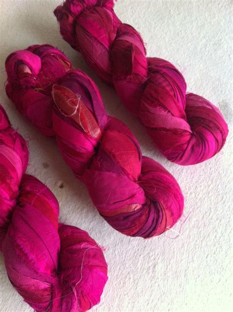 Sari Silk Ribbon Art Yarn Craft Ribbon 10 Yards Unique Fair Trade