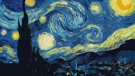 Fondos De Pantalla Pintura Vincent Van Gogh Abstracto La Noche