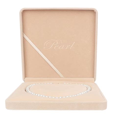 Large Velvet Jewellery Box Packaging For Pearl Necklace Topwell Packaging