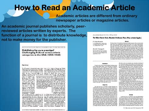 How To Read An Academic Article Ppt