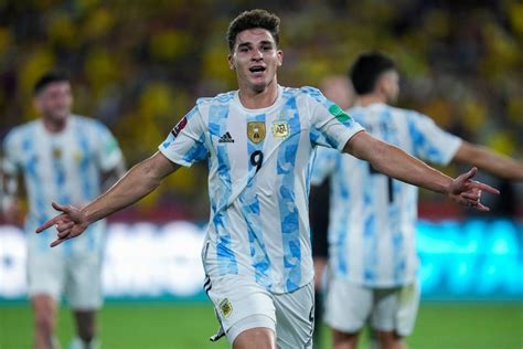 Video Man Citys Julian Alvarez Scores First Goal For Argentina