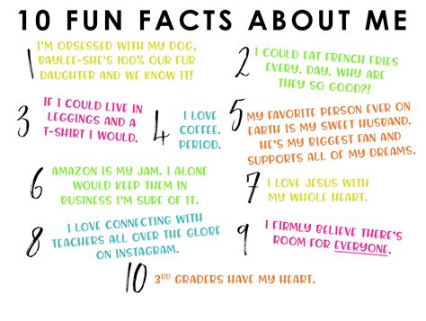 Fun Facts About Yourself Examples For Work Reverasite