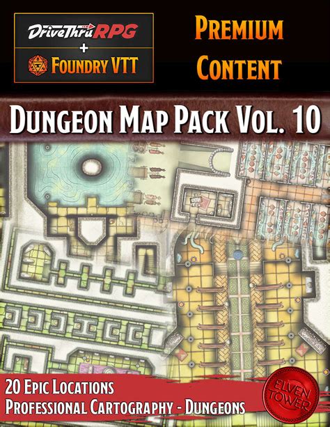 Dungeon Map Pack Vol 10 Foundry Vtt Elven Tower Foundry Vtt