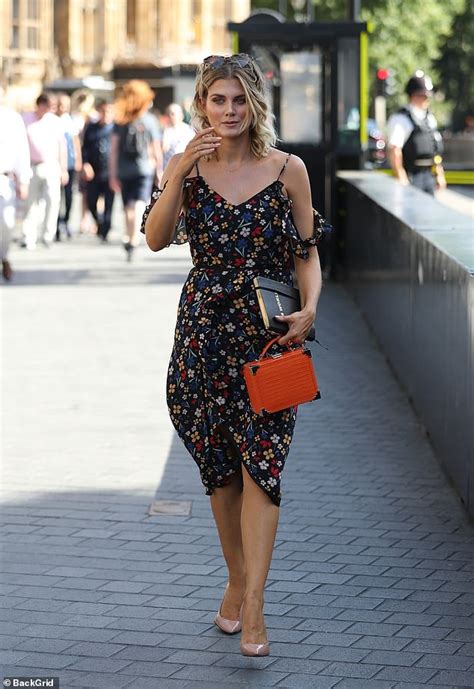 Ashley James Flaunts Her Toned Legs In Summery Floral Dress As She Steps Out In Sunny London