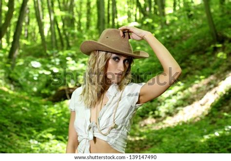Athletic Bright Blonde Cowboy Hat Stock Photo Shutterstock