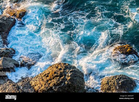 Waves Hitting The Cliffs In The Stormy Sea Stock Photo Alamy
