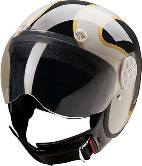 One should definitely go for this because it concludes everything a rider can wish to. HCI Open Face Fiberglass Motorcycle Helmet Black/Gold w ...