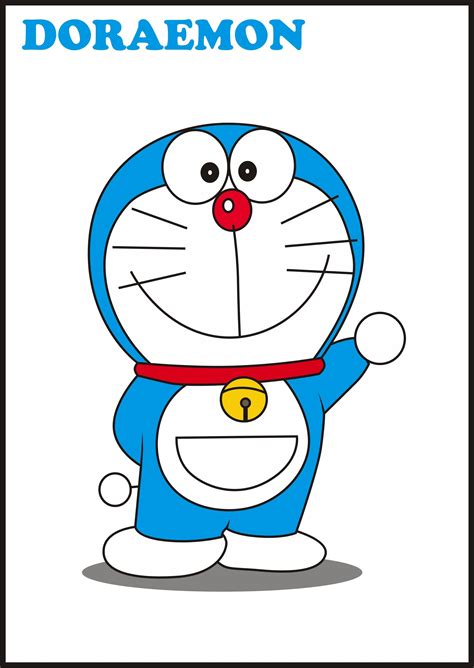 How To Draw Doraemon Using Coreldraw From Pencil Sketch Doremon