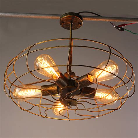 Industrial Ceiling Light Vintage Mount Metal Metal Fan Wall Lamp