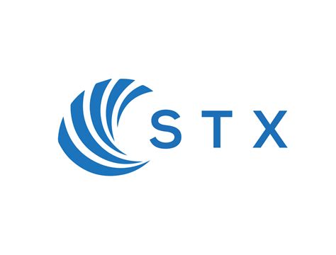 Stx Letter Logo Design On White Background Stx Creative Circle Letter