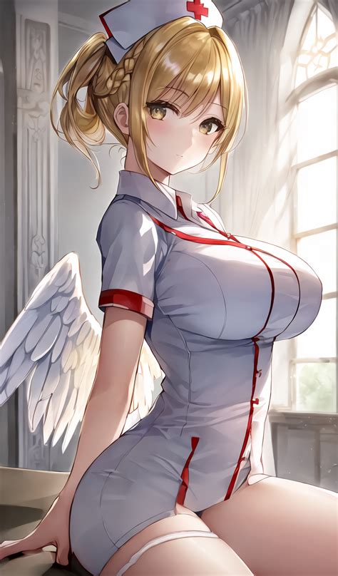 Anime Anime Girls Original Characters Ai Art Nurse Outfit Artwork