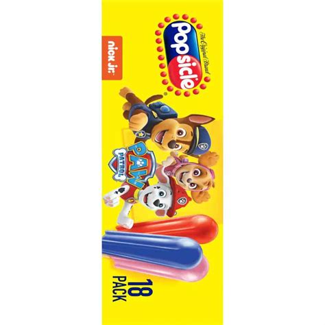 Popsicle Paw Patrol Ice Pops 18 Count 18 Ct Greatland Grocery