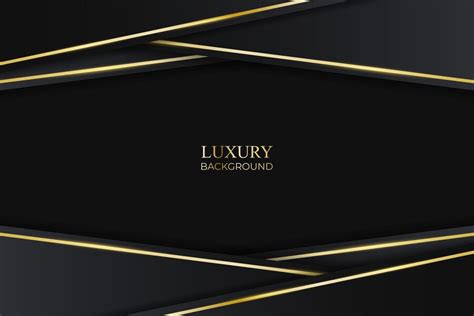 Premium Vector Black Luxury Background With Golden Line