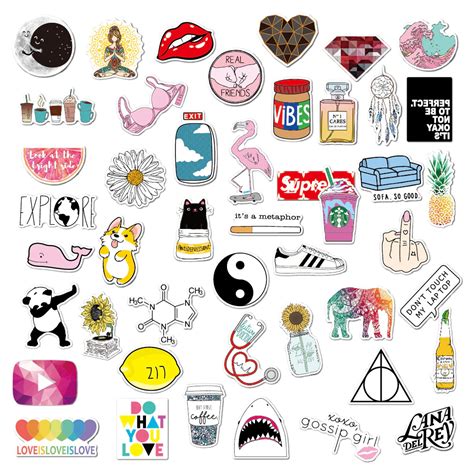 Vsco Girls Aesthetic Light Stickers For Bottle Phone Case Etsy Cute