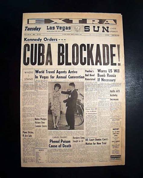 Kennedy Announces Action In The Cuban Missile Crisis