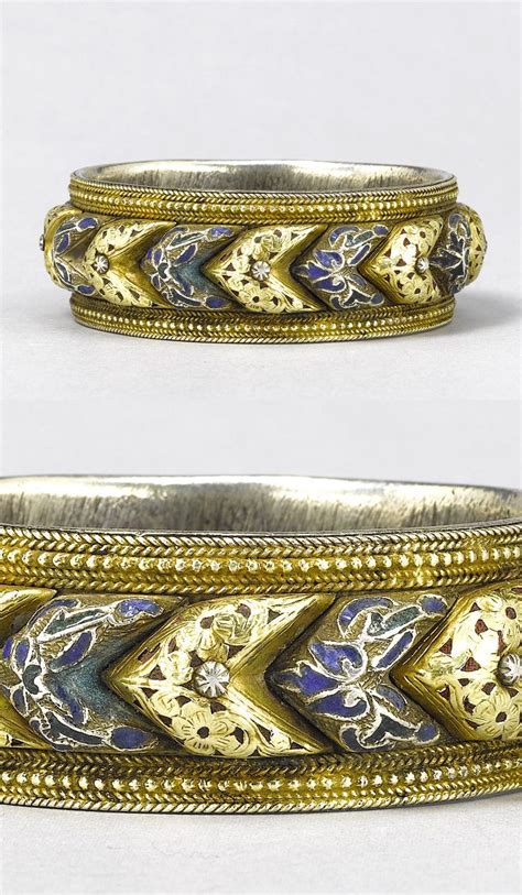 A Fez Enamelled Parcel Gilt Bracelet Morrocco Circa 1900 In 2023