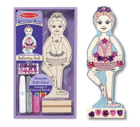Melissa And Doug Decorate Your Own Dyo Wooden Ballerina Doll