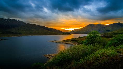 Loch Cluanie Sunset Sunset Scotland Highlands Cool Pictures