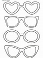 4 Plantillas de dibujos de lentes para imprimir y recortar | Arte de ...