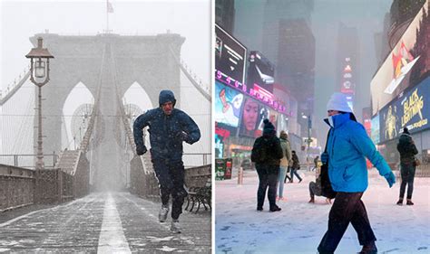 us weather snow storm grayson batters new york city live webcam weather news uk