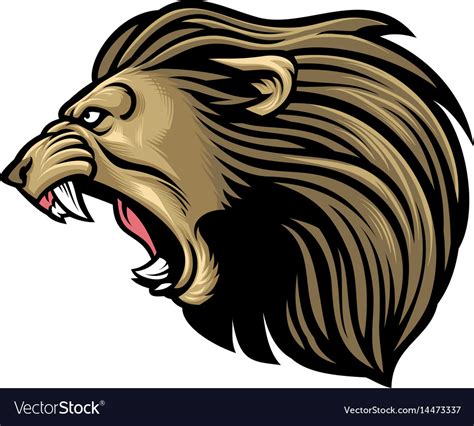 Roaring Lion Head Mascot Royalty Free Vector Image Vrogue Co