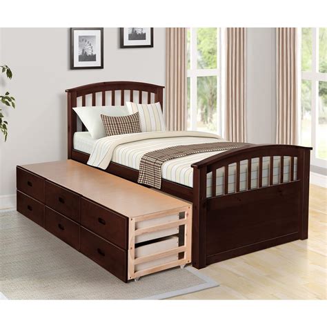 Twin Size Platform Storage Bed Solid Wood Bed With 6 Drawers Amazon
