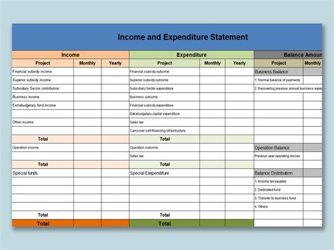 Excel Income Expense Template