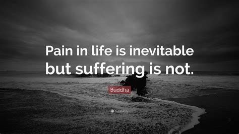 Buddha Quote Pain In Life Is Inevitable But Suffering Is Not