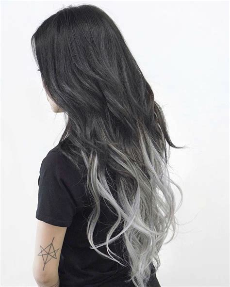Cool 45 Dazzling Black To Grey Ombre Ideas Whiteombrehair White