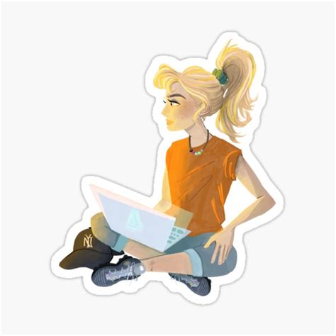 Cute Wise Girl Annabeth Chase From Percy Jackson Sticker By Djenaha