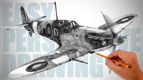 This huge plane was instrumental during world war 2 dropped hundreds of bombs at the time on enemy sites. How to draw WW2 aircraft (Spitfire) - Easy Perspective ...