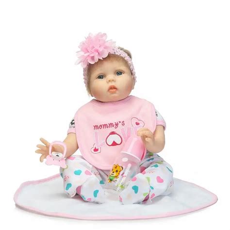 Cotton Body Silicone Bebe Doll Reborn Vinyl 22 Inch Realistic Newborn