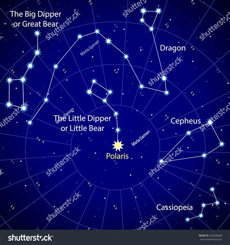 Sky Star Chart Constellations Map