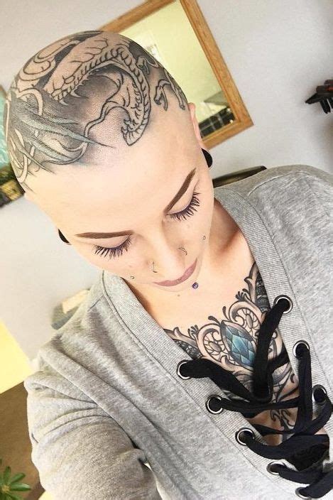 Incredible Head Tattoos For Females Head Tattoo Hair Very Short Hair