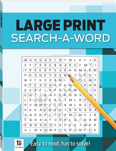 Search A Word 3 Blue Large Print Puzzles Series 4 Word Search