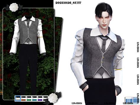 Sims 4 Mens Suits And Vests By Lindian Tsr The Sims Game