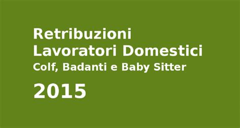 Ccnl Lavoro Domestico Minimi Retributivi