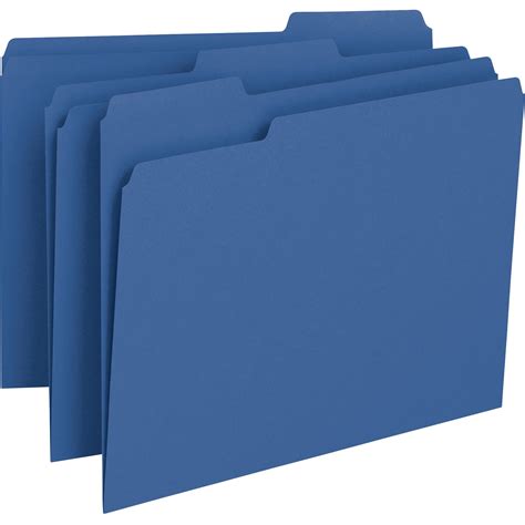 Smead File Folders 13 Cut Navy Blue 100bx Letter 13193 Walmart