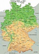 Карта рельефа Германии - OrangeSmile.com