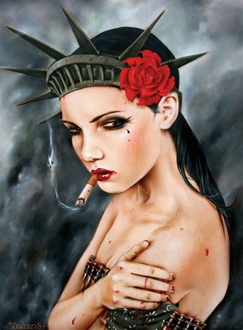 Sexy Smoking Girl Paintings By Brian M Viveros Ego Art Pop Pop Art Girl Art