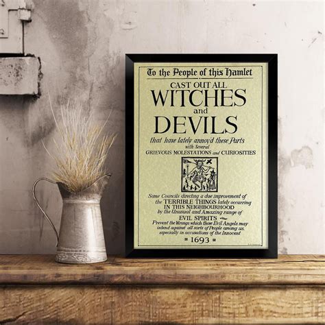 Witches And Devils Print Framed