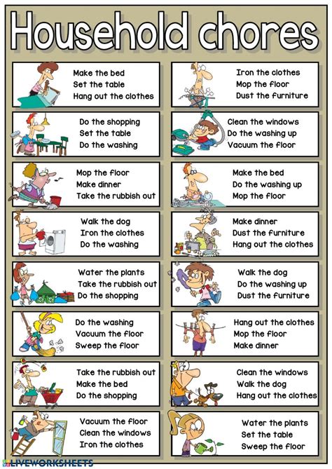 Household Chores Learning Spanish Spanish Teaching Resources