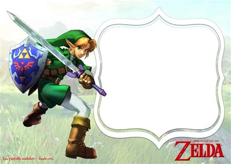 Free Printable Legend Of Zelda Birthday Invitations
