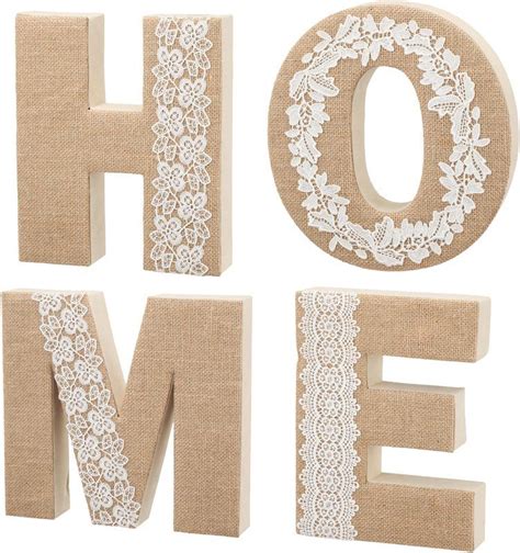4 Piece Home Lettering Wall Décor Set Letter Wall Decor Wall Decor Set