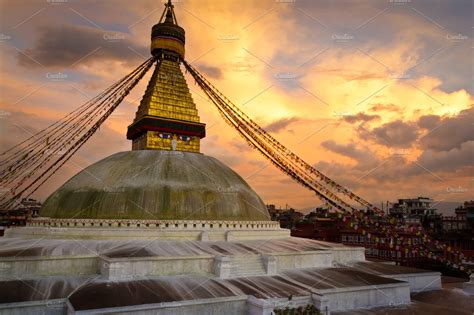 Boudhanath Stupa In Kathmandu Nepal Featuring Buddha Buddhism And