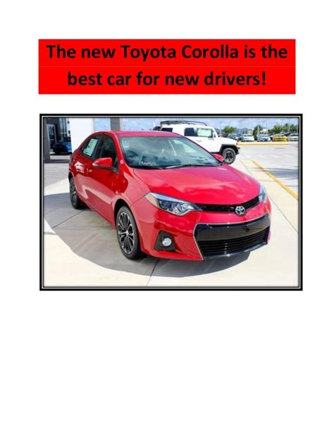 Toyota Corolla Best Car New Drivers