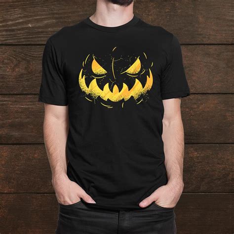 Pumpkin Scary Face Funny Halloween Shirt Teeuni